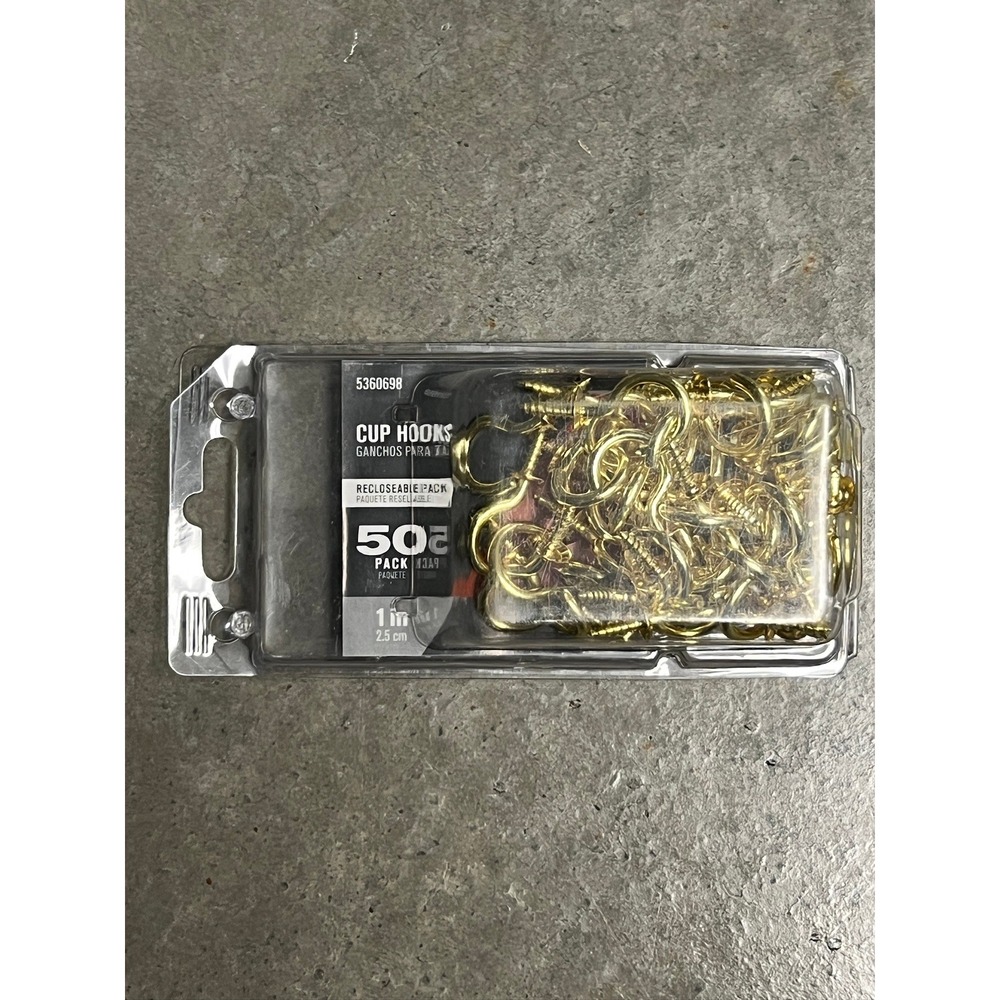 Ace Hardware Solid Brass Gold Color Screw Ceiling Hooks/ 1 Inch 50